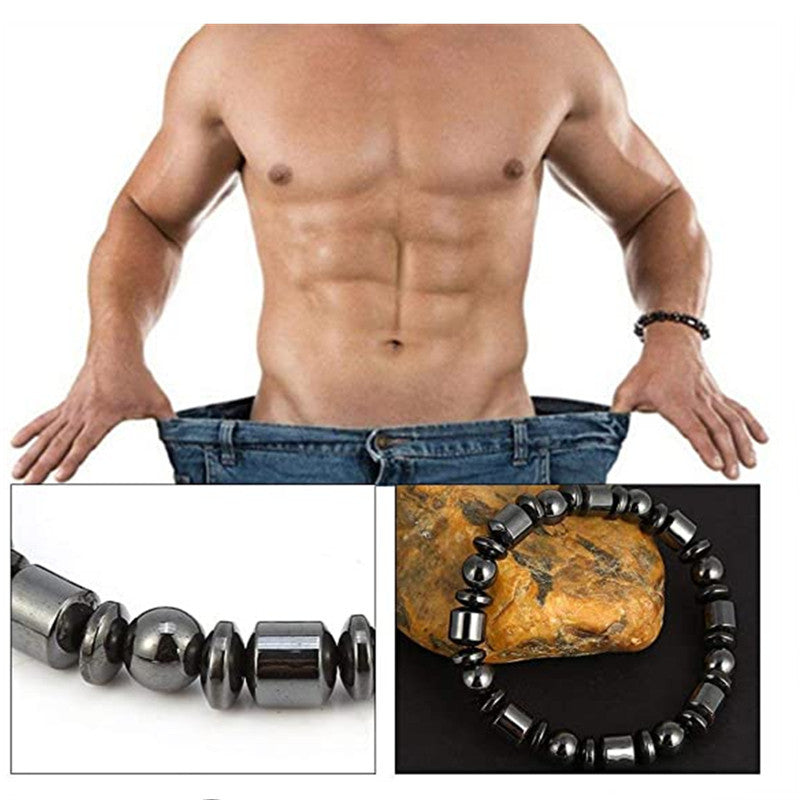 Weight Loss Magnet Bracelets For Women Men Pentagram Stone Magnetic Therapy Bracelets